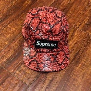 Supreme Snake Skin Camp Cap OG Rare Box logo 5 Panel Hat